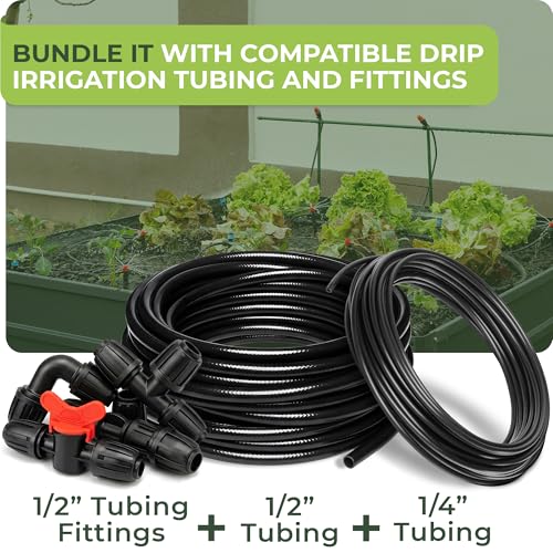 CARPATHEN 1/4" Tee Connectors for Quick Connect Drip Irrigation System Part