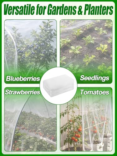 Alphatool 8x25ft Large Garden Netting, Ultra Fine Mesh Plant Covers - size: 8 x 25ft