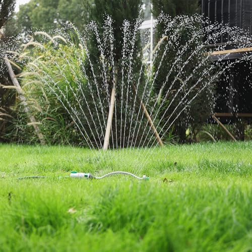 RESTMO Heavy Duty Oscillating Sprinkler with 18-Hole Brass Nozzle