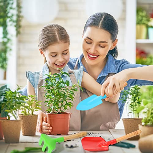 Liliful 60 Pcs Kids Gardening Tools Set Garden Shovel Rake Trowel Tote Bags