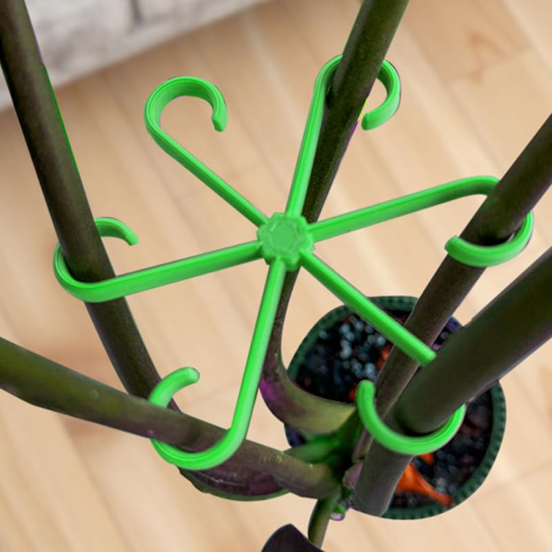 Toyvian 12Pcs Plant Stem Support Holders Floral Support Clips for Climbing Plants Garden Organization Stem Organizer Reusable Holders 5.39X5.39X0.11In