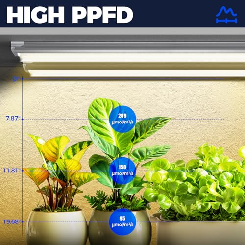 Barrina T8 Grow Light, 4FT 42W Full Spectrum LED Plant Light Strip, 6 Packs - color: Yellow, size: 4ft-6 Packs
