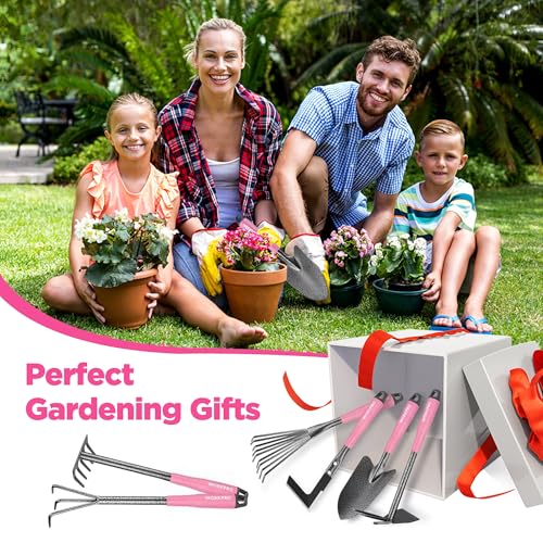 WORKPRO 6-Piece Pink Garden Tool Set - color: Pink
