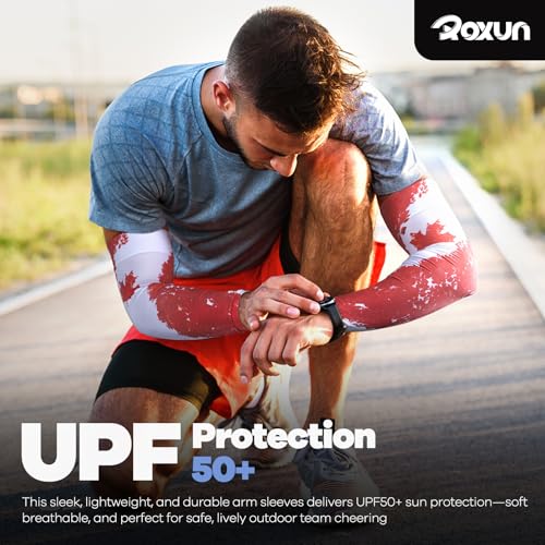 ROXUN Arm Sleeves Cooling UV Sun Protection Sport Compression for Men Women - color: 2 Pairs Mexico Flag-2