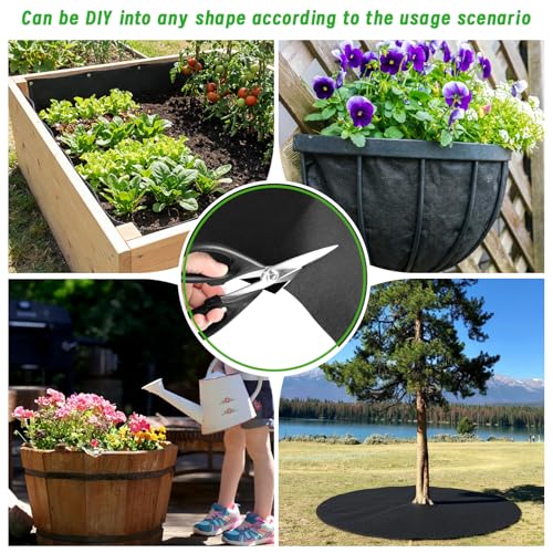 2PCS 63 * 83IN Raised Garden Bed Liner, Non Woven Fabric for Large Veg Trough, Cuttable Plant Liner Keeps Soil Contained & Water Drainage for Outdoor Planter Veg Trough - size: 63 * 83IN