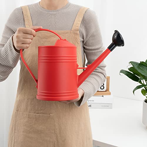 Plastic Indoor Watering Can with Sprinkler Head - 68 oz, 1/2 Gallon - color: Red