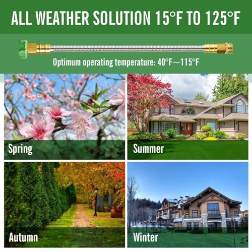 SKYWARD 3ft Stainless Steel Garden Hose, Leakproof, No Kink,F/M Connector - size: 3ft