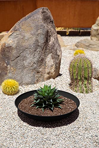 Veradek Mason Series Lane Bowl - Large Outdoor Bowl Planter - color: Black, size: 6"H x 24"DIA