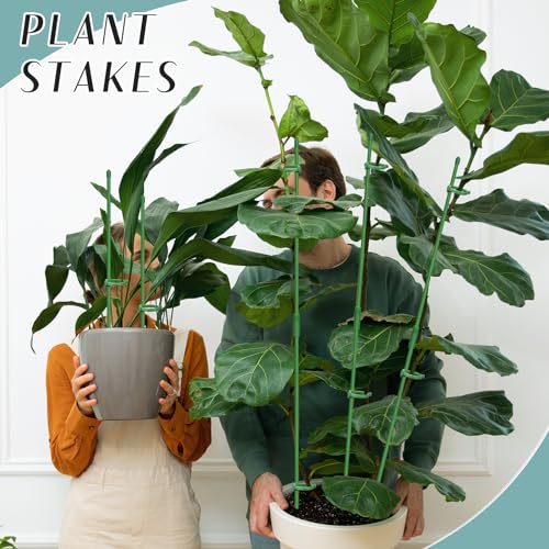 20 Pcs Plant Support Stakes, Indoor Plant Stakes Adjustable Length - size: 10pcs 12inch+10pcs 16inch