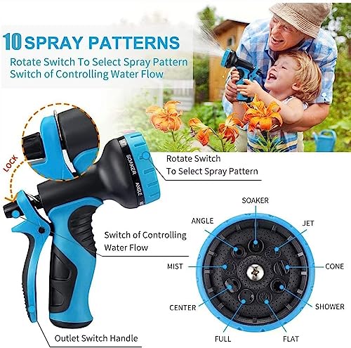 100 ft Expandable Garden Hose-Expanding Water Hoses-Flexible Retractable Garden Hoses,Less Kink & Tangle Car Washing Pipe Garden Hose for Yard, Outdoor,Expandable Garden Hose