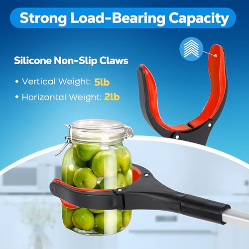 Grabber Reacher Tool - 43β Extra Long Foldable Gripper and Reaching Tool - Heavy Duty Pick Up Stick Grabbers for Seniors, Trash, Surgery Recovery Must Haves Gifts (Red-43in) - color: Red-43in