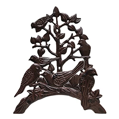 Garden Hose Holder Cast Iron Heavy Duty Water Hose Hanger, Outside Wall Mount, Solid Metal Decorative Rack/Organizer/Stand, Easy to Install, Hold Up to 50/75/100 ft (Hose holder - Hummingbird) - style: Hose holder - Hummingbird