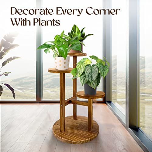 GEEBOBO 3 Tier Plant Stand Indoor - color: Brown - 3 Tier