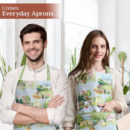 Maison d' Hermine Aprons for women with Pocket 100% Cotton (27.50"x31.50") - color: 125 - Gignac