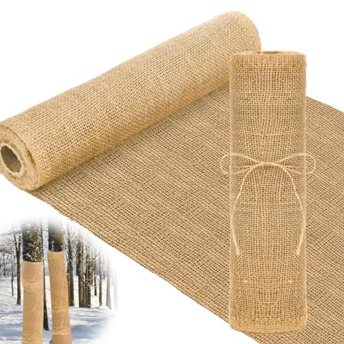 Buryeah 1 Pack 40 Inch X 33 ft Burlap Fabrics Roll Natural Jute Garden - size: 40 Inch x 33 Ft