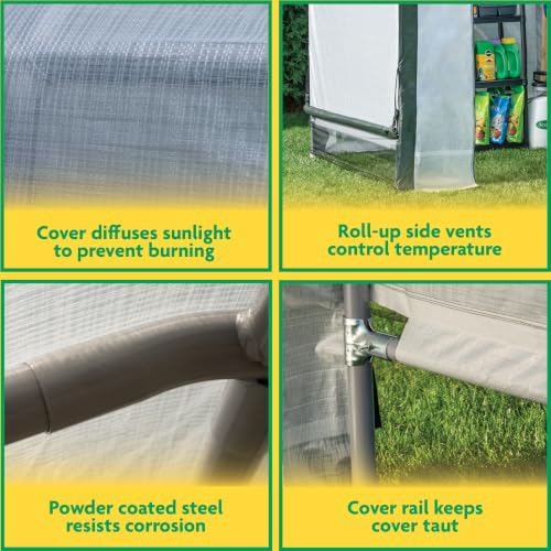 Miracle-Gro Walk-in Indoor/Outdoor Greenhouse, Clear, 6 x 4 x 6 ft - size: 6' x 4' x 6' - 2025 Model