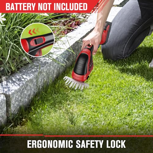HEINPRO Cordless Hedge Trimmer Compatible with Milwaukee M18 Battery - color: Red