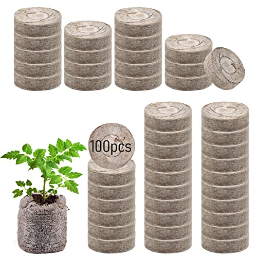 Legigo 100 Pcs 36mm Peat Pellets for Seedlings, Seed Starter Soil Pods - size: 36mm