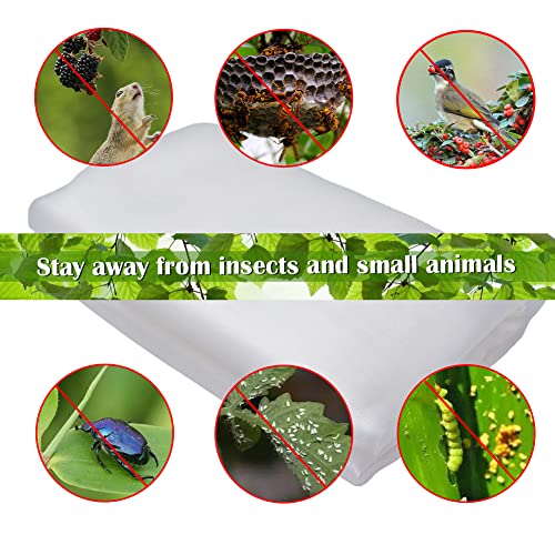FONUNO Fruit Tree Netting with Zipper Birds Netting for Fruit Trees, White - color: White, size: 71 x 75 inch - 1 Pack