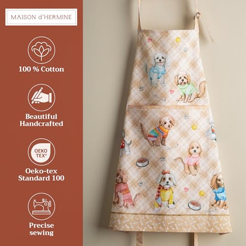 Maison d' Hermine Aprons for women with Pocket 100% Cotton (27.50"x31.50") - color: 129 - Let’s Play