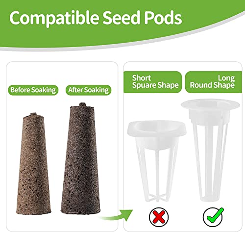 Grow Sponges, Replacement Root Growth Sponges Seed Pods Compatible with AeroGarden, Seedling Starter Sponges Kit for Hydroponic Indoor Garden System (40pcs Set) - size: 40pcs