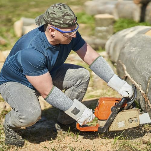 ANCIRS Cut Resistant Sleeves for Arm Protection, Gardening Sleeves, Dog Bite Safety Arm Sleeves - color: Army-green