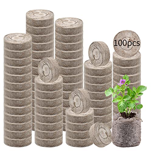 Legigo 100 Pcs 40mm Peat Pellets for Seedlings, Seed Starter Soil Pods - size: 40mm