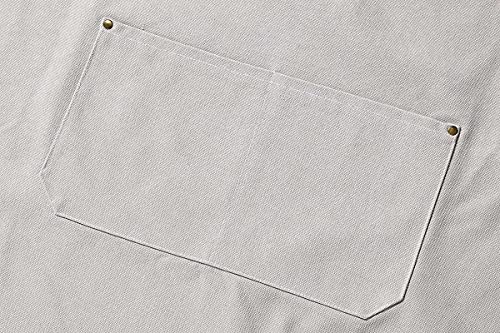 Kitchen Chef Aprons for Women and Men with 3 Pockets for Cooking BBQ Bib Work - color: Cream