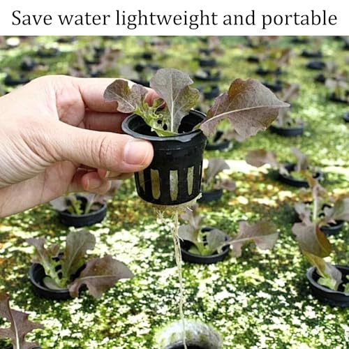 100PCS 2 Inch Net Pots for Hydroponics Slotted Mesh Net Cups Wide Lip Planting Baskets for Orchids Vegetables Indoor Outdoor Plant Growing - size: 100pcs