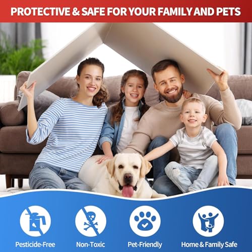 LULUCATCH Mouse Traps, 48Pack Pre-Baited Sticky Mouse Traps Indoor for Home, Non-Toxic Bulk Sticky Pads, Glue Traps for Rats, Bugs, Spider, Mice, Cockroach, Pet Safe, Easy to Use - size: 48 Pack