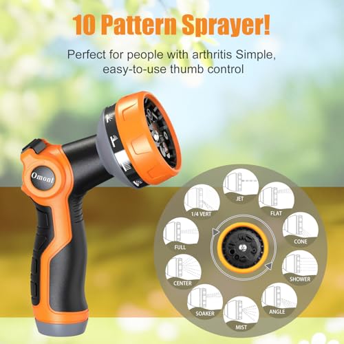 Garden Hose 75FT, Camper Water Hose with Nozzle Flexible Garden Water Hose - Burst-Resistant, Kink-Free, High-Pressure, All-Weather Use for Lawns, Gardens, and Outdoor Cleaning - size: 75FT