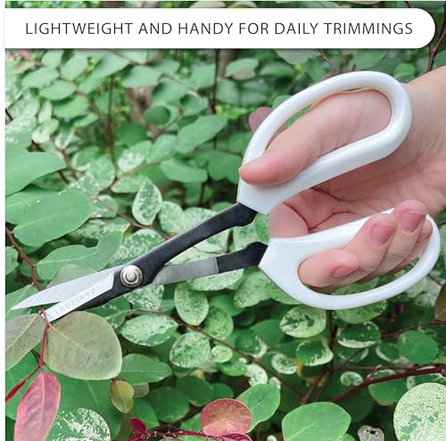 8-Inch Precision Plant Trimming & Pruning Scissors - White