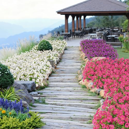 Bassion 16 Bundles Artificial Flowers for Outdoors Fake Flowers, White - color: White