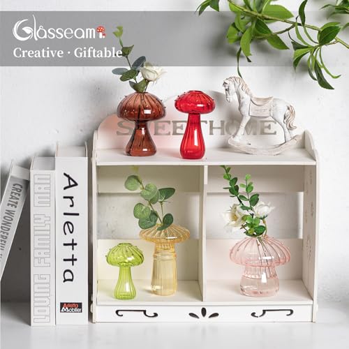 Glasseam Mushroom Plant Propagation Station: 10 Pcs Glass Mini Terrarium - color: Colorful, size: 10