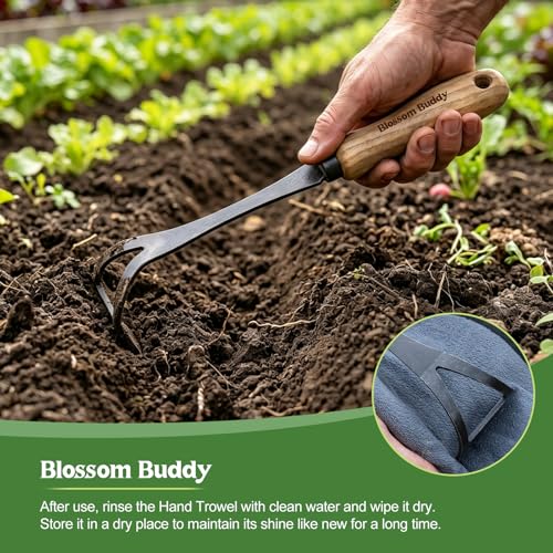 Onion Hand Hoe for Weeding, Stainless Steel Hoe Garden Tool Short Handle
