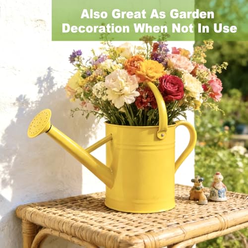 1 Gallon Watering Can for Outdoor&Indoor Plants,Yellow - color: Yellow