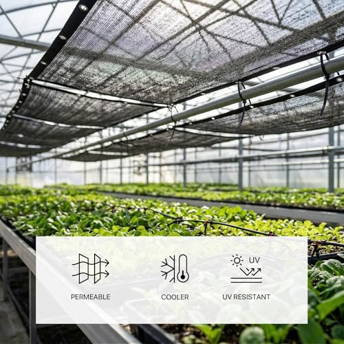 ShadeMart 50% Black Sun Shade Cloth 12' x 24' UV Block for Garden Plants - color: Black, size: 1 2' X 2 4'