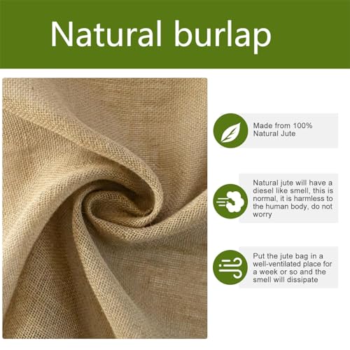 Agfabric Burlap Plant Covers Freeze Protection, 40in x 70in Warm Plant Frost Blankets with Drawstring, Reusable Frost Protection Cloths for Outdoor Plants, 2 Pack - size: 40"x70",2P