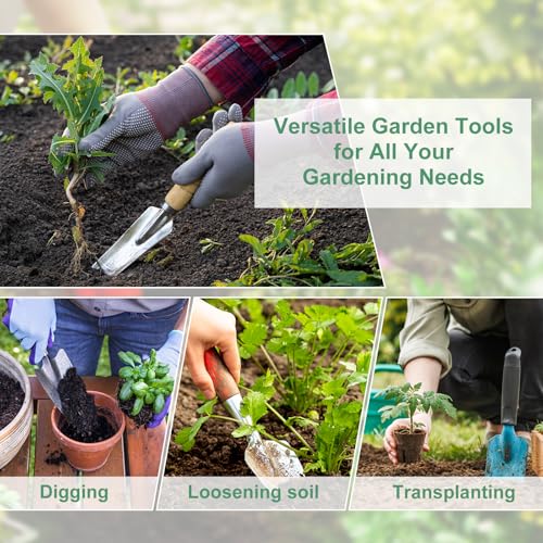 HARFINGTON Garden Hand Shovel 11.81" x 3.54" Digging Trowel Transplanting