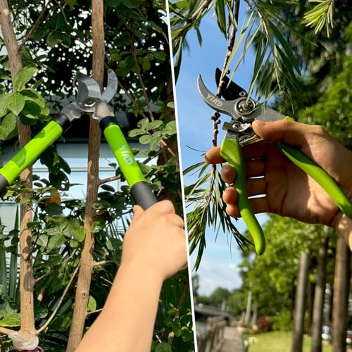 2Pcs Garden Shears Set, High Carbon Steel Pruning Loppers - style: Classic