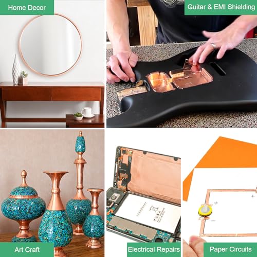 LOVIMAG Copper Tape 4 Sizes (0.2/0.24/0.3/0.4Inch) x82.5FT HVAC Foil Strips - size: 4sizes(0.2/0.24/0.3/0.4inch)x82.5ft