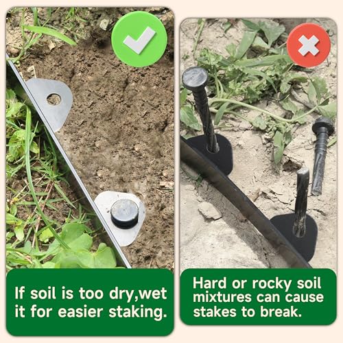 Gardzen 1.5" x 20' Landscape Edging Kit - color: Black, size: 1.5IN-20FT