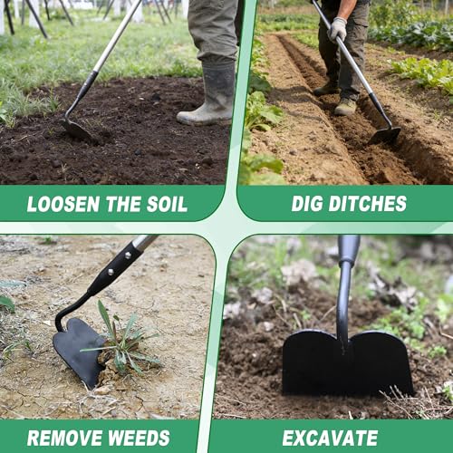 YEELOR Garden Hoe, Long Handle - style: Flat hoe