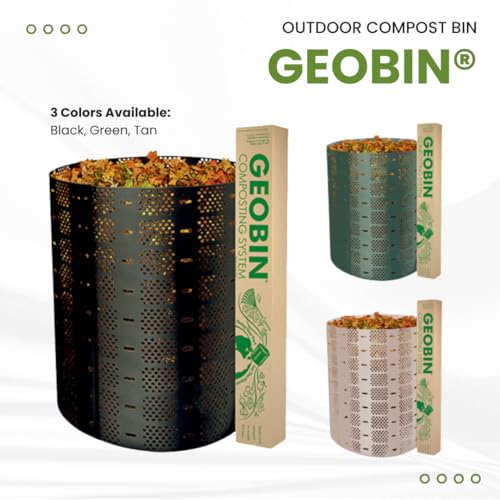 Geobin Compost Bin - 246 Gallon, Expandable, Easy Assembly, Made in the USA, Outdoor & Backyard Composter - color: Black