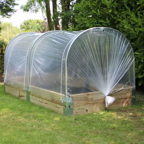 6.5 x 6.5 FT Lightweight Clear Plastic Sheeting, 2.4 Mil Poly Film - size: 6.5x6.5 FT