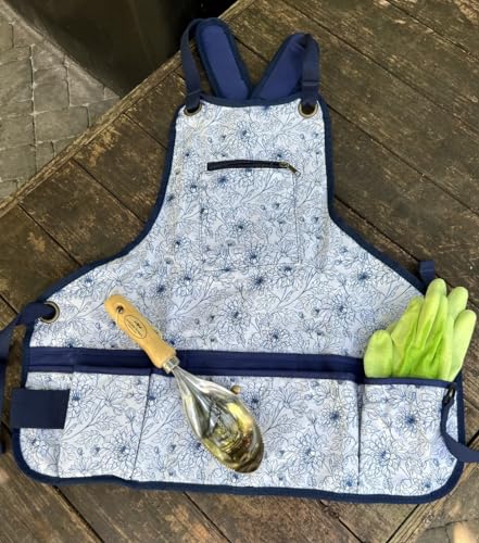 Garden Works Ironwood Tools Garden Apron, 9.65-inch Height, Floral Pattern, Garden Tool, Home, 1 count (pack of 1)