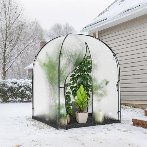 DoCred Greenhouse for Outdoors, 59x59x75 Inch Mini Greenhouses Tent - size: 59x59x75 Inch