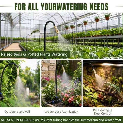 Drip Irrigation Nozzles 20 Pack, 8 Inch Adjustable Sprayers for 1/4 Tubing - size: 20
