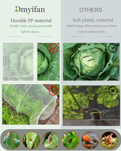Dmyifan10x26Ft Ultra Fine Garden Mesh Netting Thicken Protection Netting for Vegetable Plant Fruits Health Growing, White Screen Barrier Net for Pest Bird Mosquito - size: 10 x 26 FT