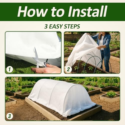 Gardzen 1.5 oz Plant Covers Freeze Protection - size: 10' x 20'